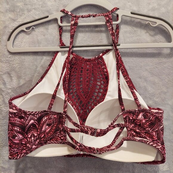NWT Swimsuits For All bikini Womens 18  gorgeous Pink Maroon Lace cut out Sexy - Picture 7 of 16